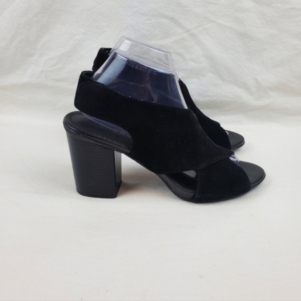 Reaction Kenneth Cole 7 Fridah people leather chunky heel sandals